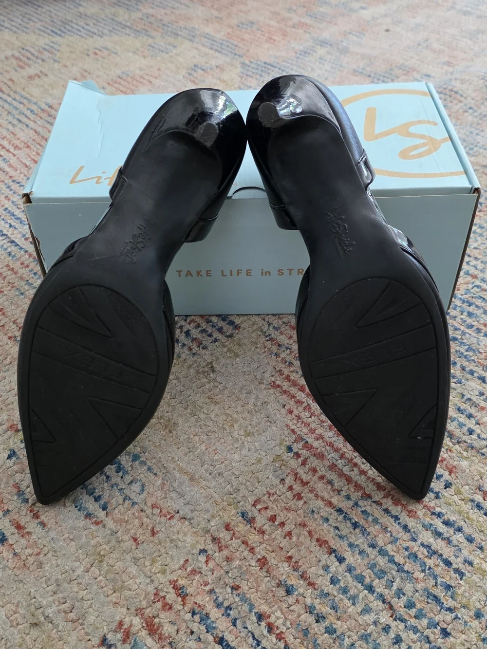 Life Stride Black Pointed D'Orsay Heels